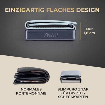 Slimpuro Geldbörse ZNAP Wallet (Set), Portemonnaie RFID-Schutz Bankkarten Geldscheine Münzen Damen Herren