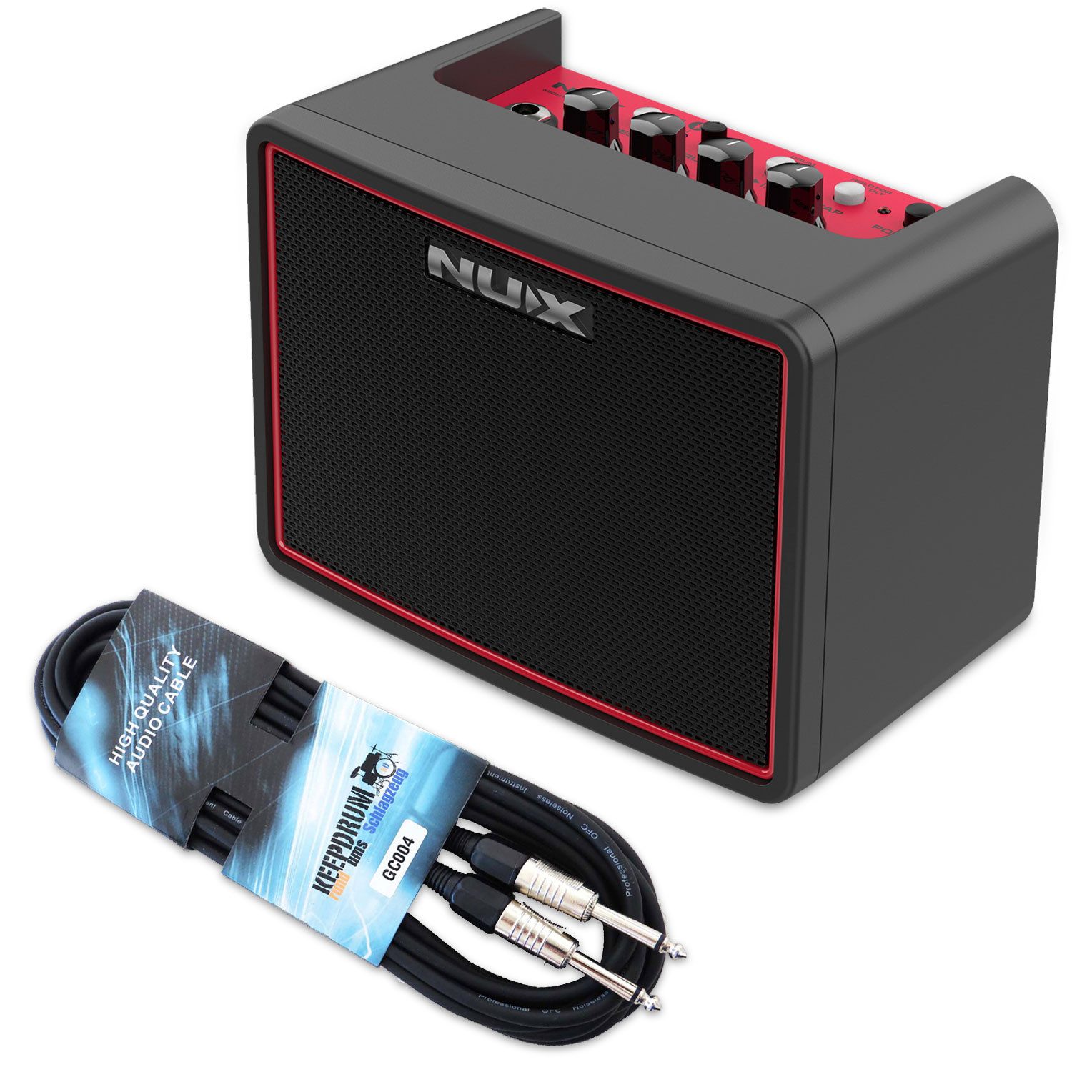 Nux Nux Gitarren-Verstärker Mighty Lite BT MKII Grau mit Kabel Verstärker (Anzahl Kanäle: 1, Gitarrenverstärker)