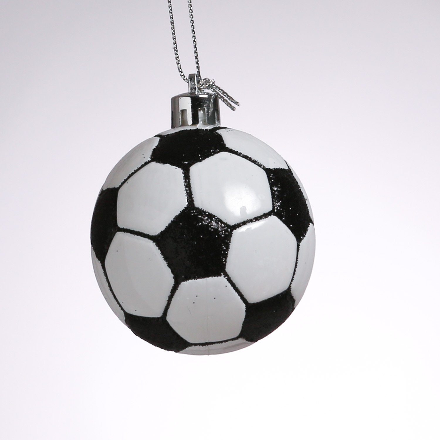 5,5cm Weihnachtskugel Fußball D: bruchfest Christbaumschmuck Weihnachtsbaumschmuck MARELIDA