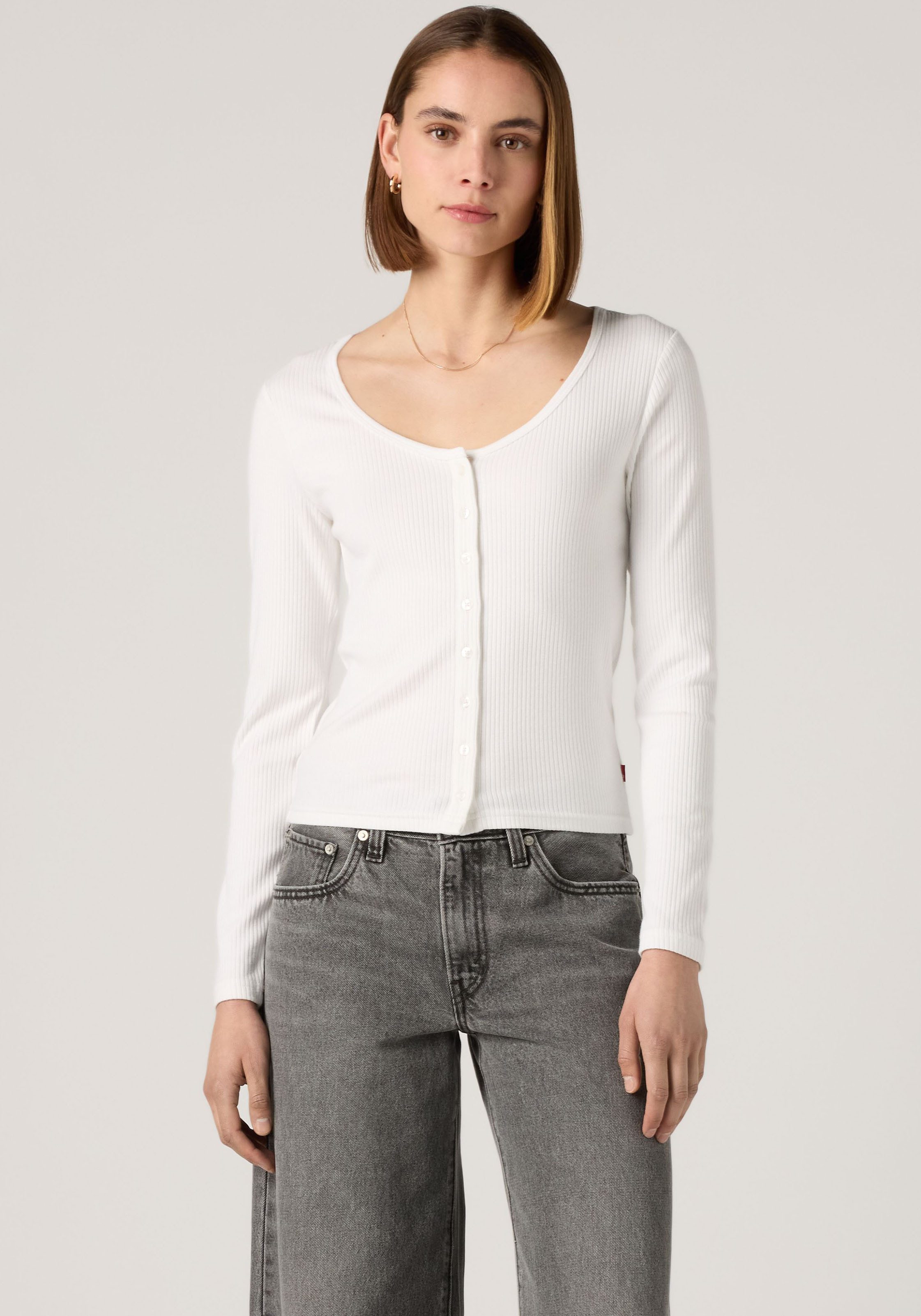 Levi's® Langarmshirt AUSTEN BUTTON THROUGH LS Feinripp