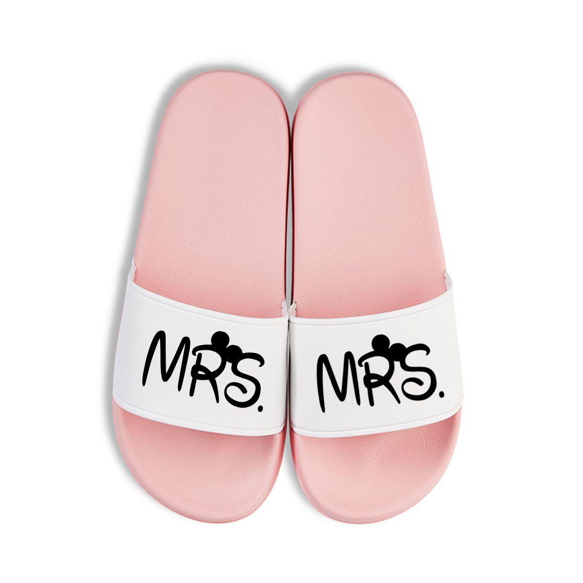 Youth Designz Mr & Mrs Unisex Badelatschen Flip Flops Badeschuh mit lustigen Spruch für Damen & Herren