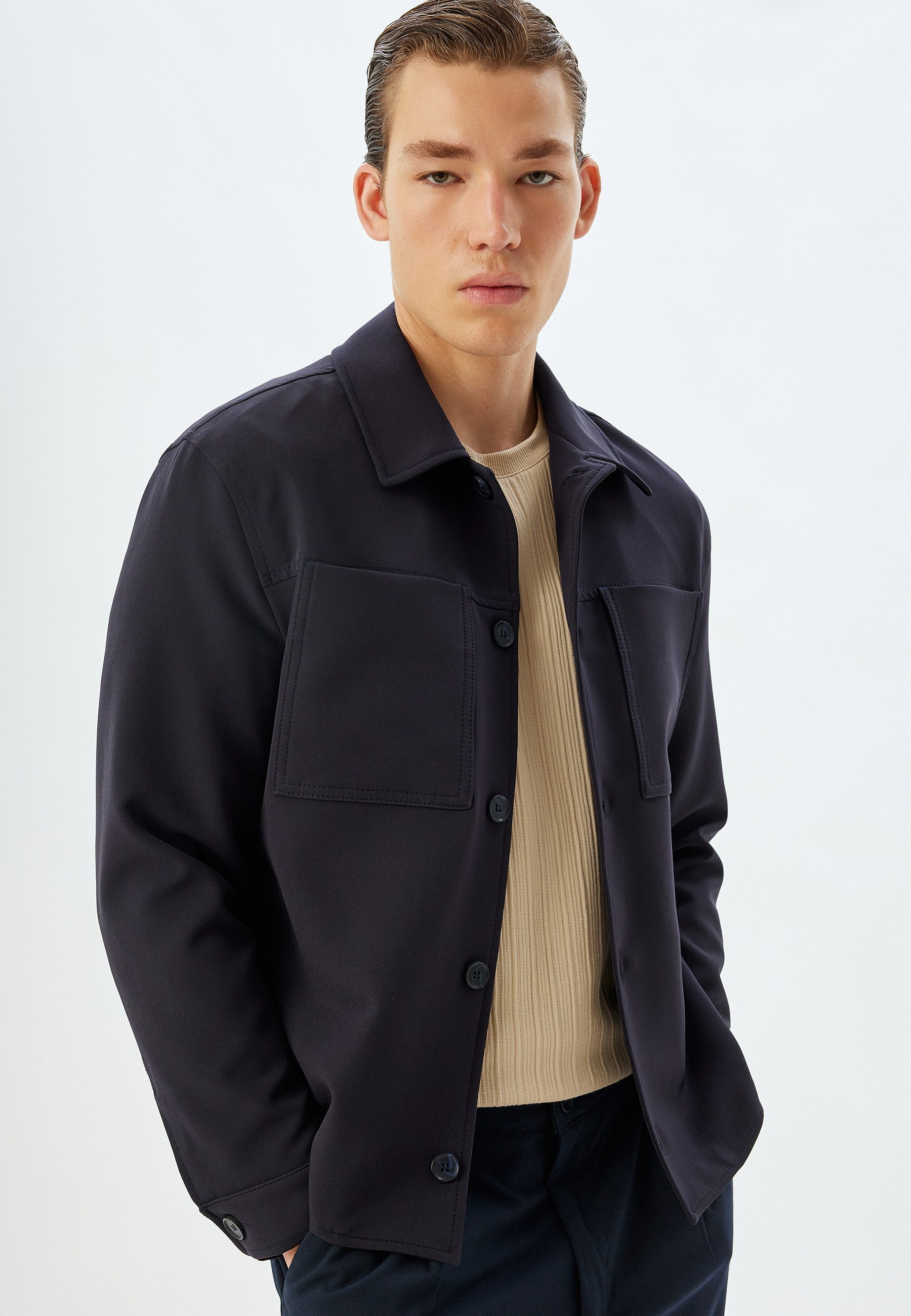Jackenblazer Regular Hemdkragen