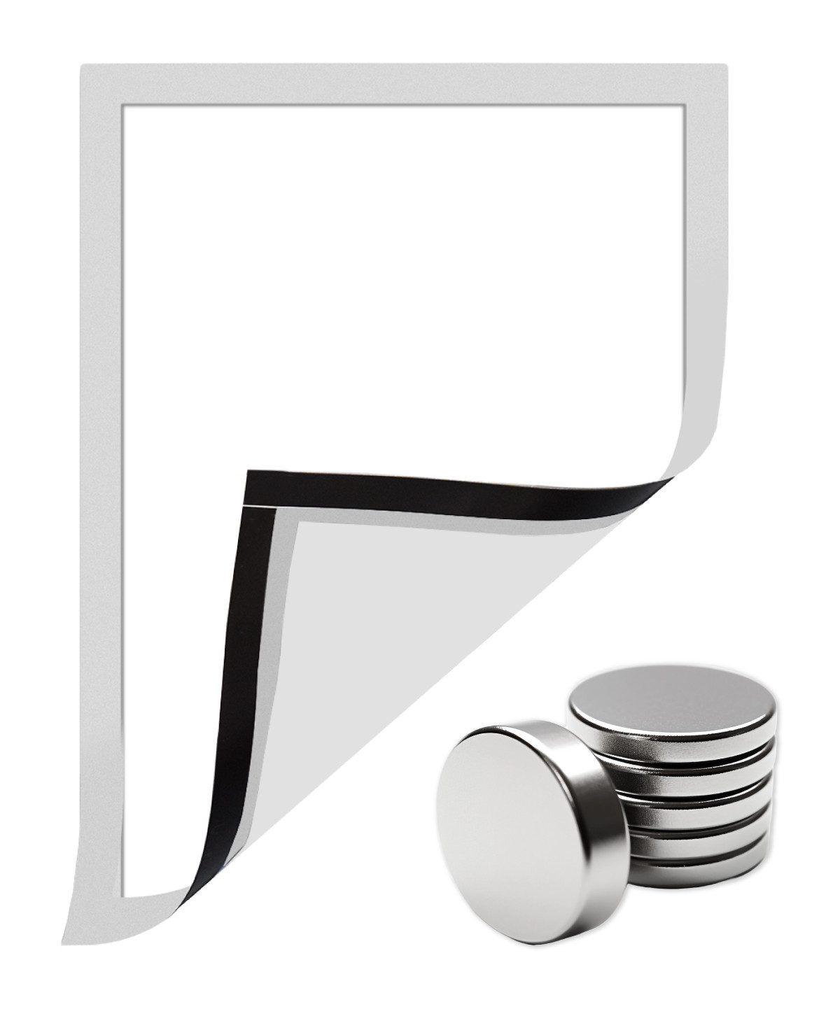 LMG Germany Magnettafel Magnetrahmen, magnetisch silber A4, magnetisch, A4, PVC-Frontfolie, flex. Magnetstreifen, Hoch-/Querformat