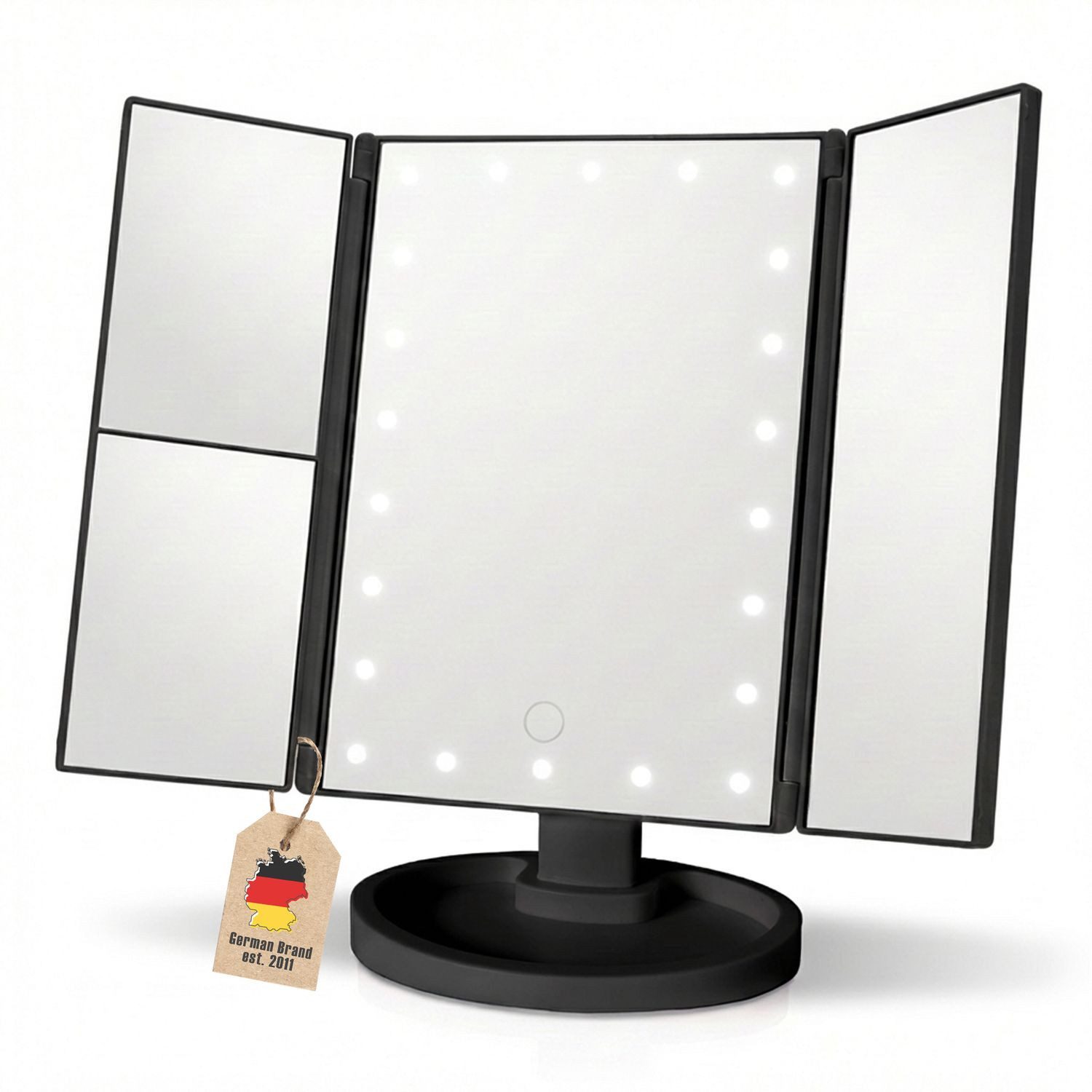 Intirilife LED-Lichtspiegel (1-St), Schminkspiegel mit LED Beleuchtung Kosmetikspiegel Makeup Spiegel
