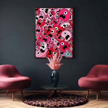 DOTCOMCANVAS® Leinwandbild Sordins Pink, Leinwandbild Sordins Pink comic Figur pink rot hochkant