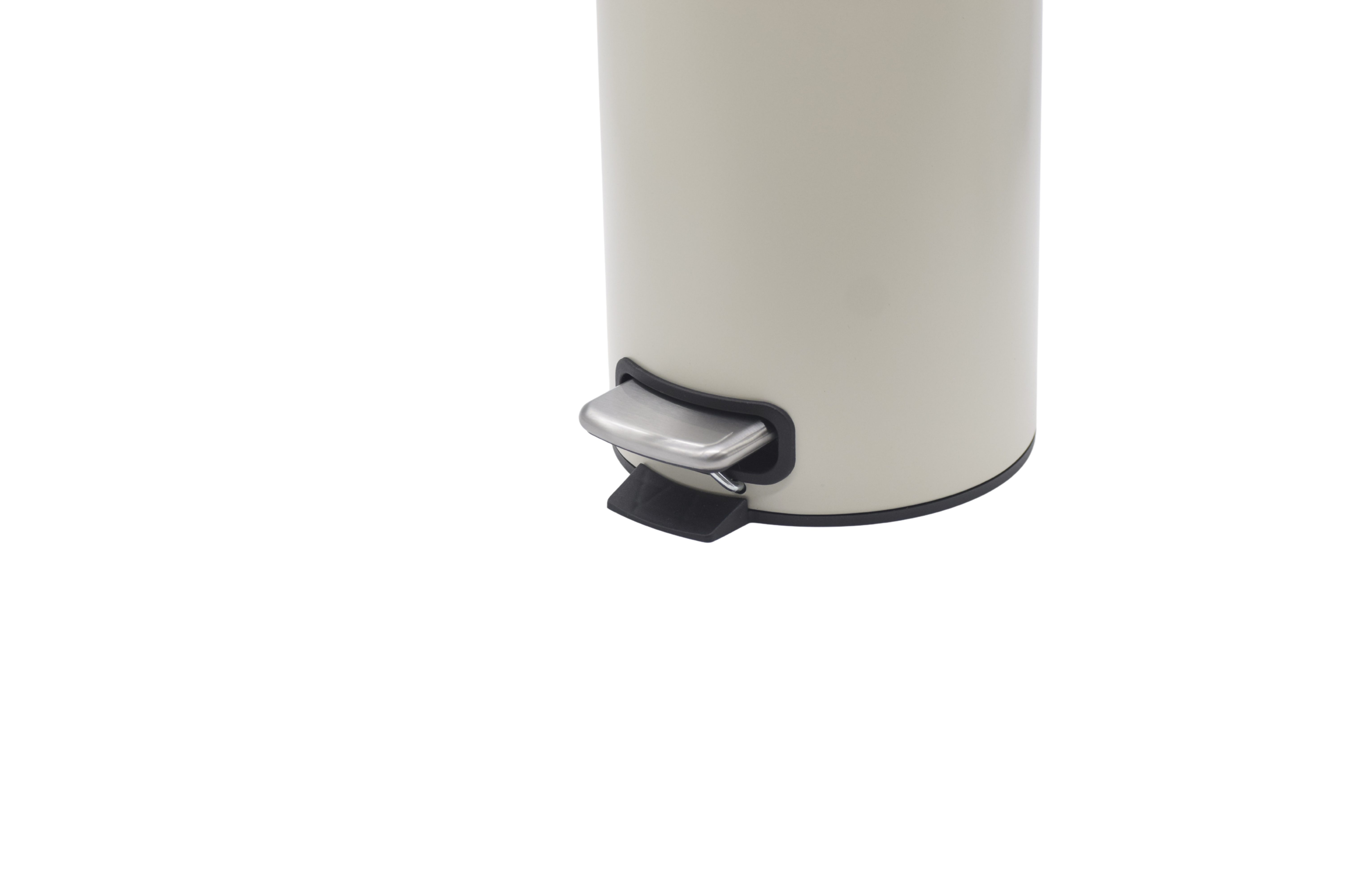 Euroshowers GmbH Kosmetikeimer Classic Offwhite 3 Liter mit Pedal und Inneneimer, mit Pedal und soft-close Deckel