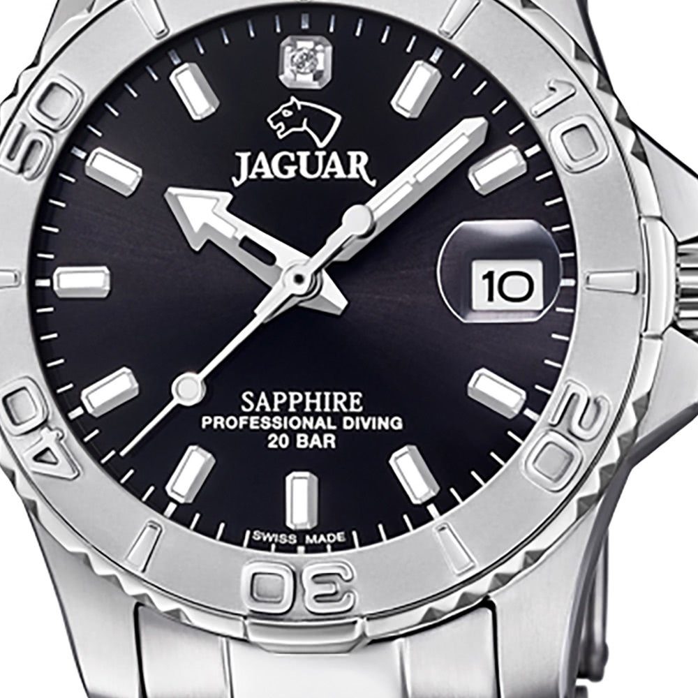 JAGUAR Quarzuhr Jaguar Damen Armbanduhr Cosmopolitan, (Analoguhr), Damen Armbanduhr rund, Edelstahlarmband silber, Fashion