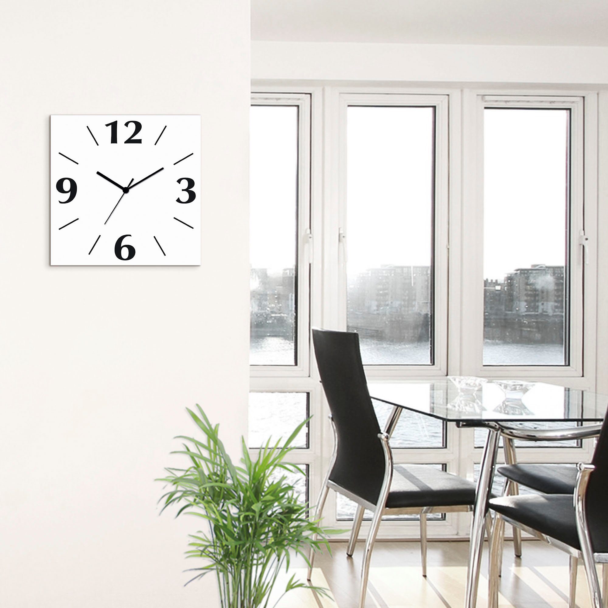 Artland Wanduhr Uni Trendfarben (wahlweise mit Quarz- oder Funkuhrwerk, lautlos ohne Tickgeräusche)