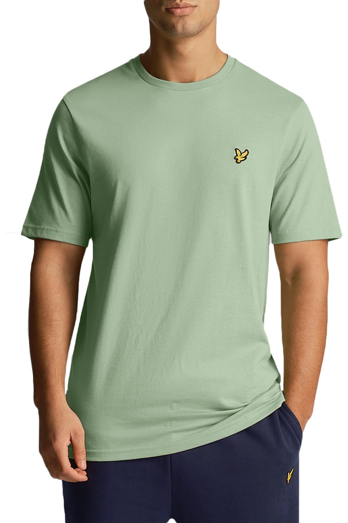 Lyle & Scott T-Shirt Aus 100% Baumwolle Gerader Schnitt Hellgrün