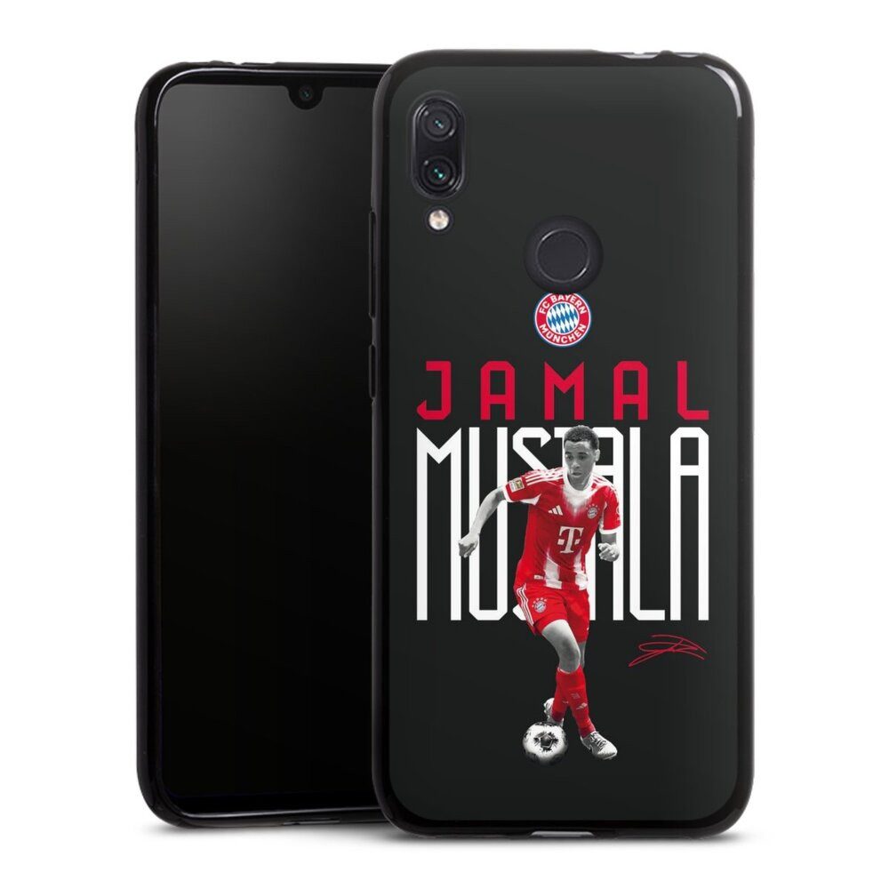 DeinDesign Handyhülle FC Bayern München Jamal Musiala Offizielles Lizenzprodukt, Xiaomi Redmi Note 7 Silikon Hülle Bumper Case Handy Schutzhülle