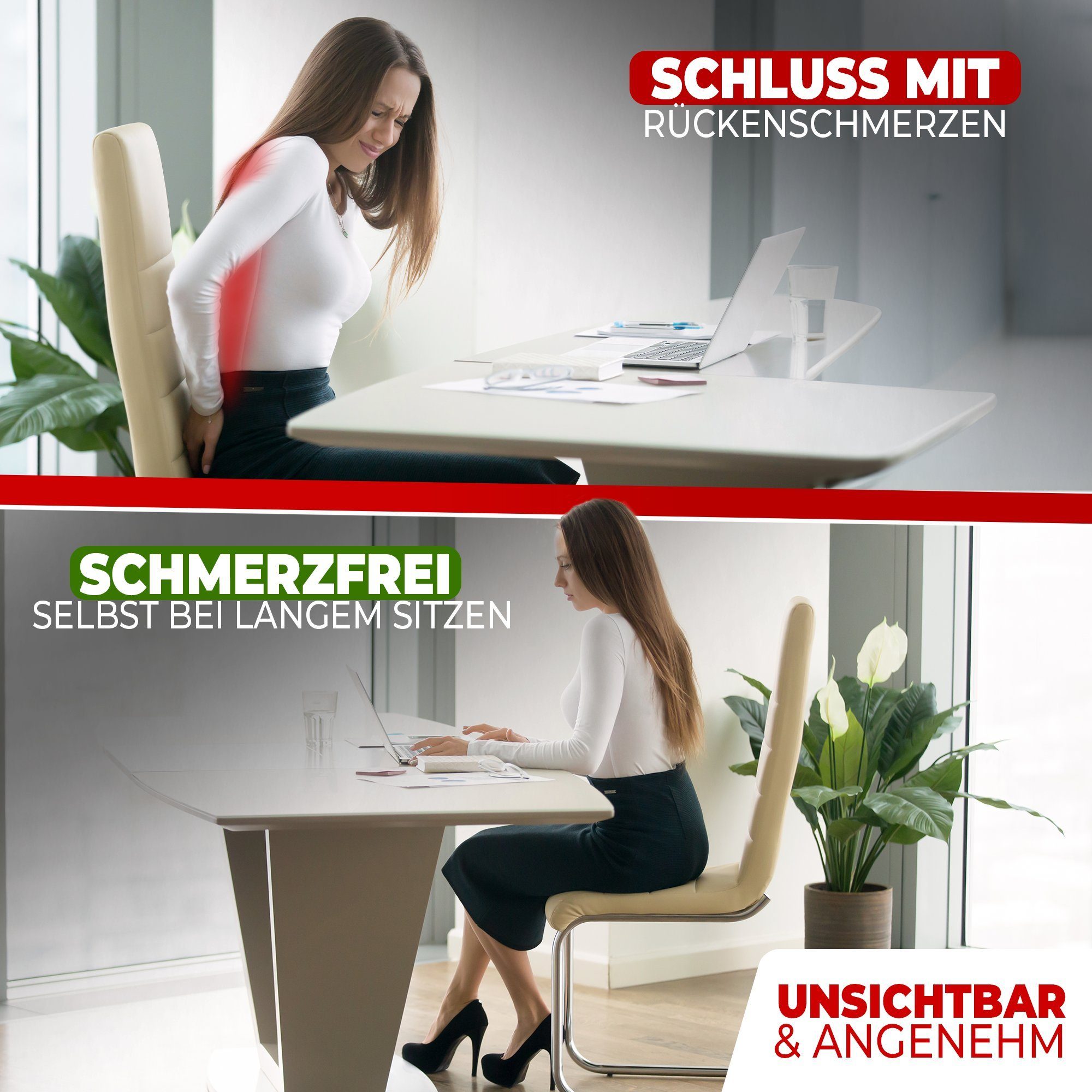 NEOLYMP Rückenstabilisator Rückenstütze -Verstellbar, Unisex - Rückenretter & Rücken Geradehalter (Set, Haltungskorrektur - schlankes und unauffälliges Design), Unisex, Verstellbar