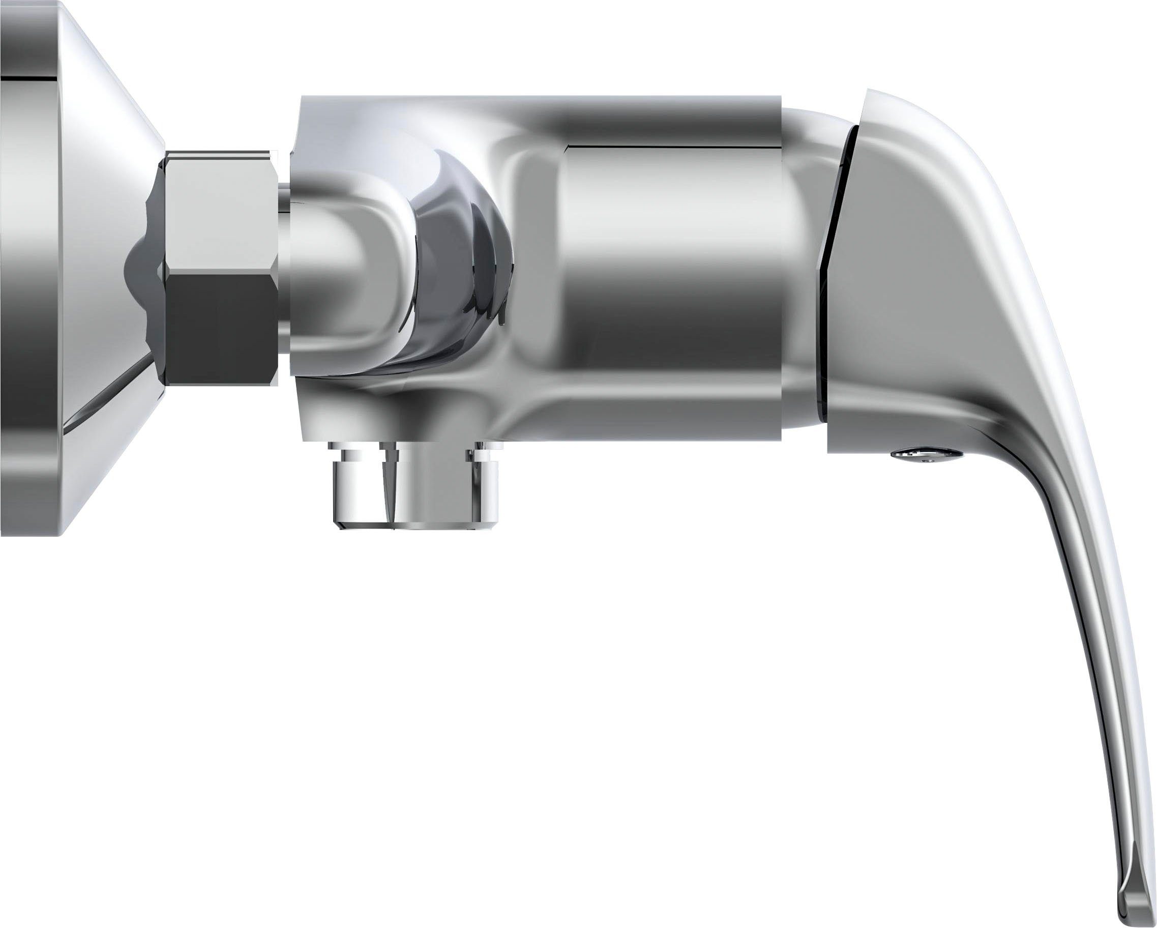 Schütte Duscharmatur ATHOS auswechselbare 35mm Keramik-Kartusche, Brauseschlauchanschluss