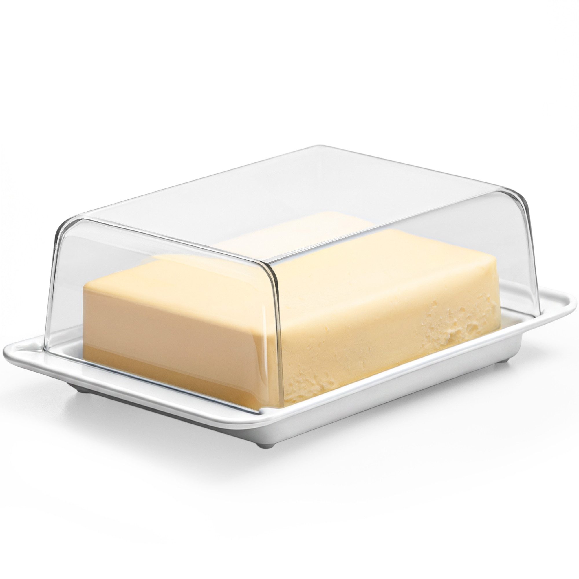 KONZEPT Butterdose für 250 g Butter mit transparentem Deckel, kompakt und platzsparend – ideal zur Aufbewahrung im Kühlschrank