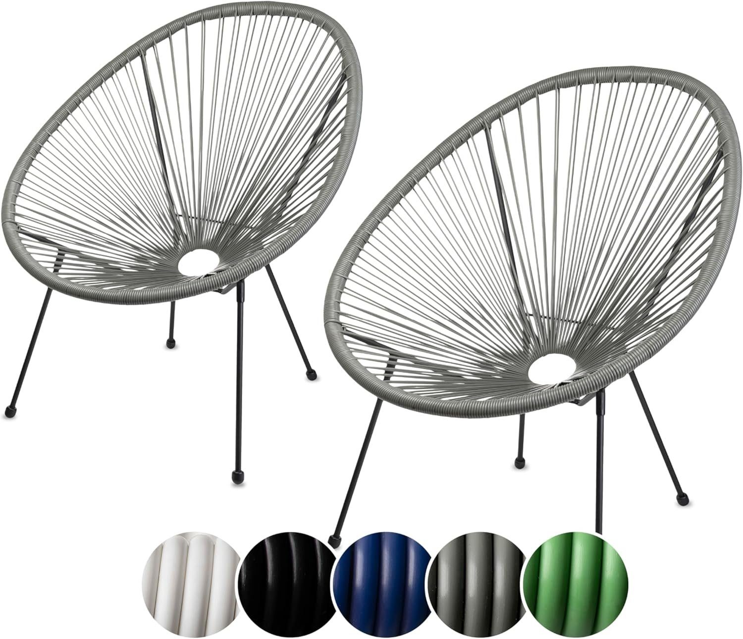 Gartenstuhl Acapulco, gemütlicher Loungesessel für Terrasse, Garten