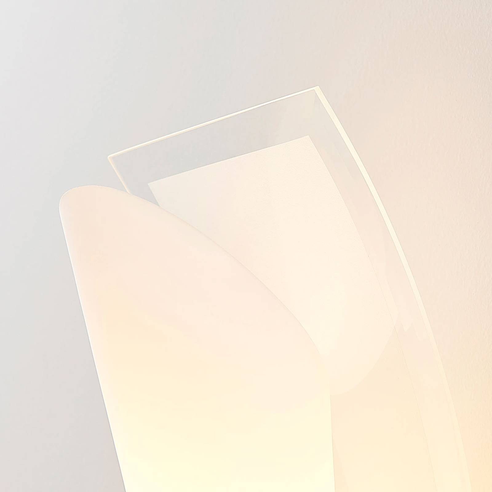 Lindby Wandleuchte satiniert, 1 nickel weiß, Metall, Glas, flammig dimmbar, gefrostet, inklusive, nicht Modern, Florenta, Leuchtmittel