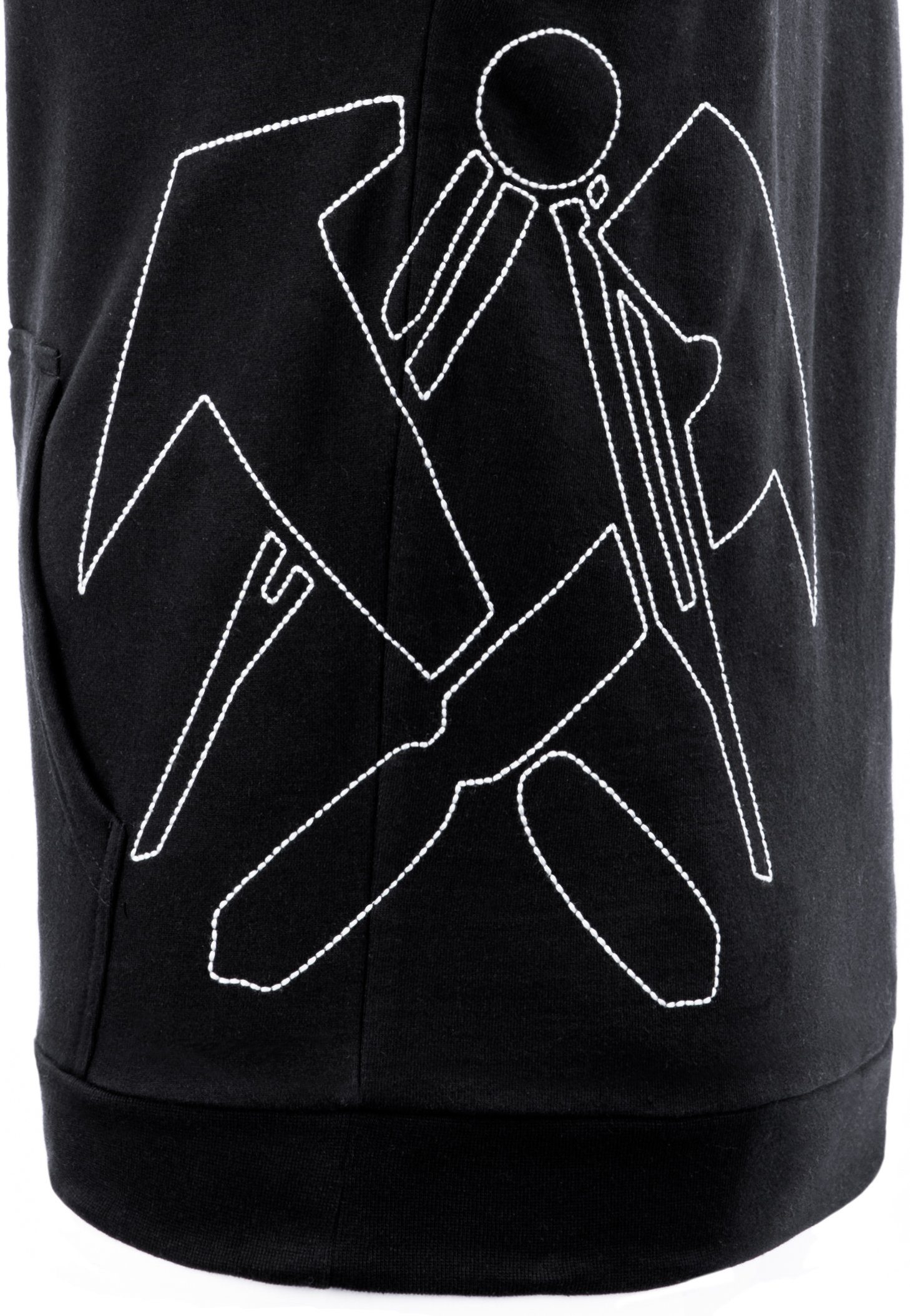 JOB Kapuzensweatjacke Hoodie Schwarz – Arbeitsjacke mit Zunft-Emblem & Kapuze