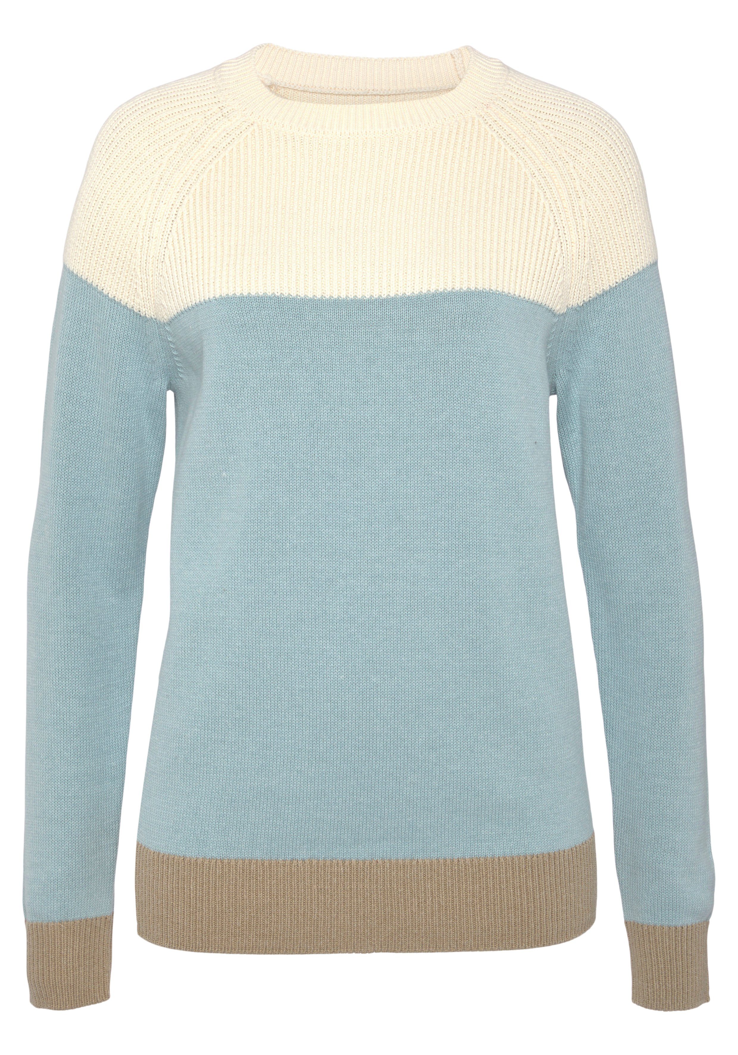 Boysen's Strickpullover in modischem Strick-Mix und Streifendesign