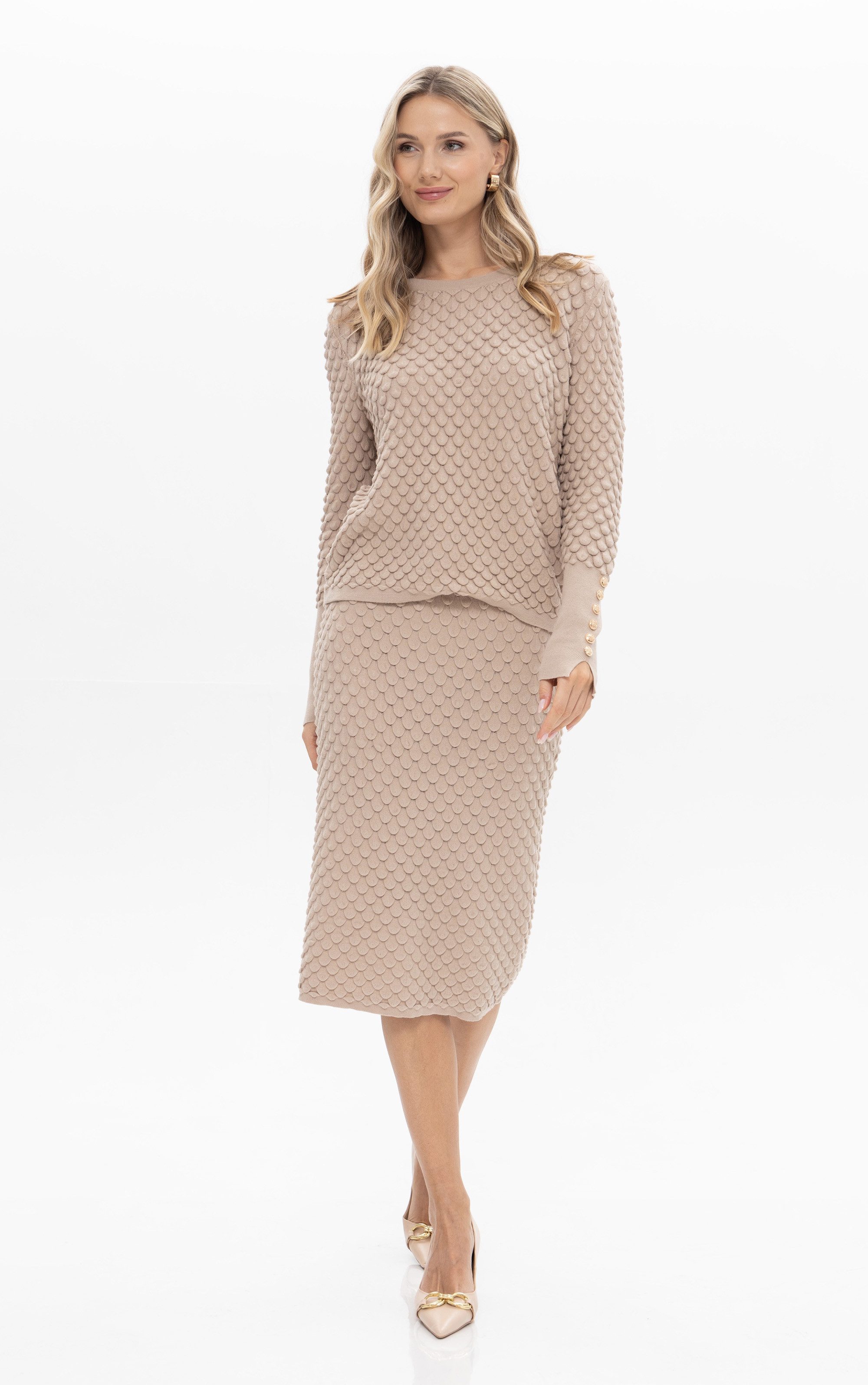 Passioni Strickrock aus strukturiertem Strick günstig online kaufen