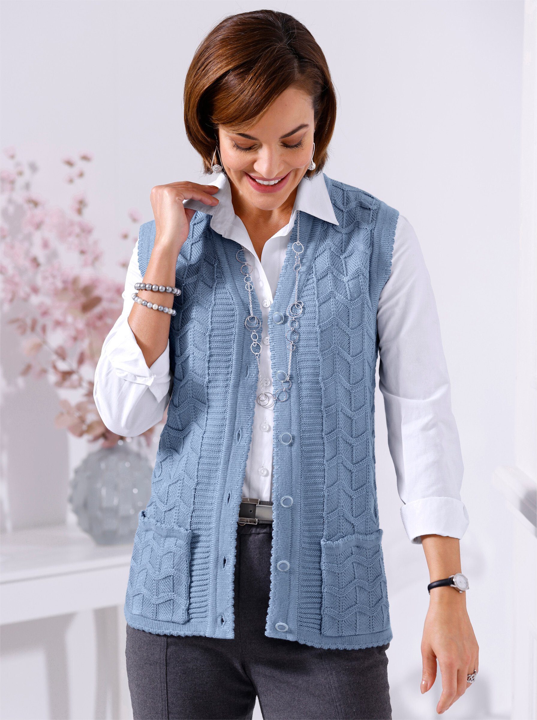 Witt Strickweste Strickweste Ärmellos