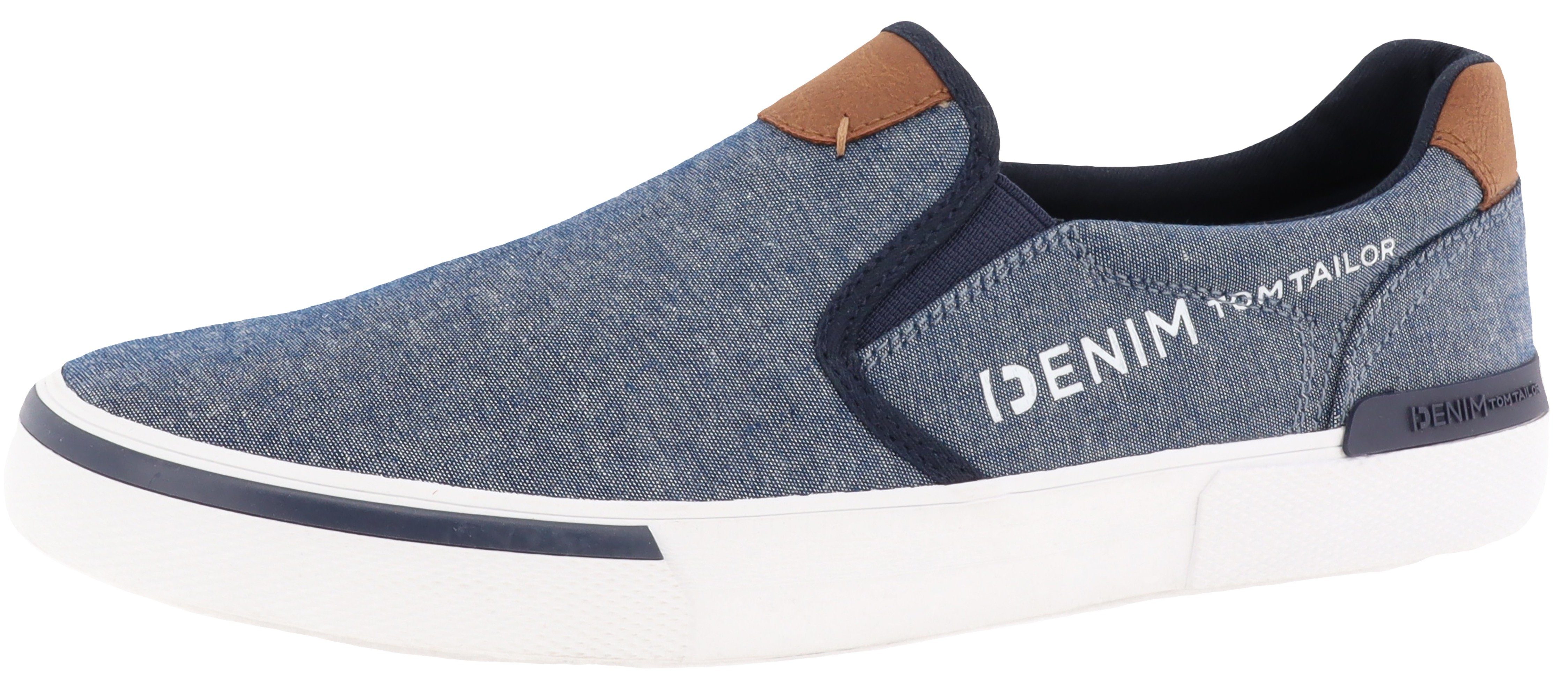 TOM TAILOR Слипперы, Slip-On Sneaker, Freizeitschuh mit gepolstertem Schaftrand