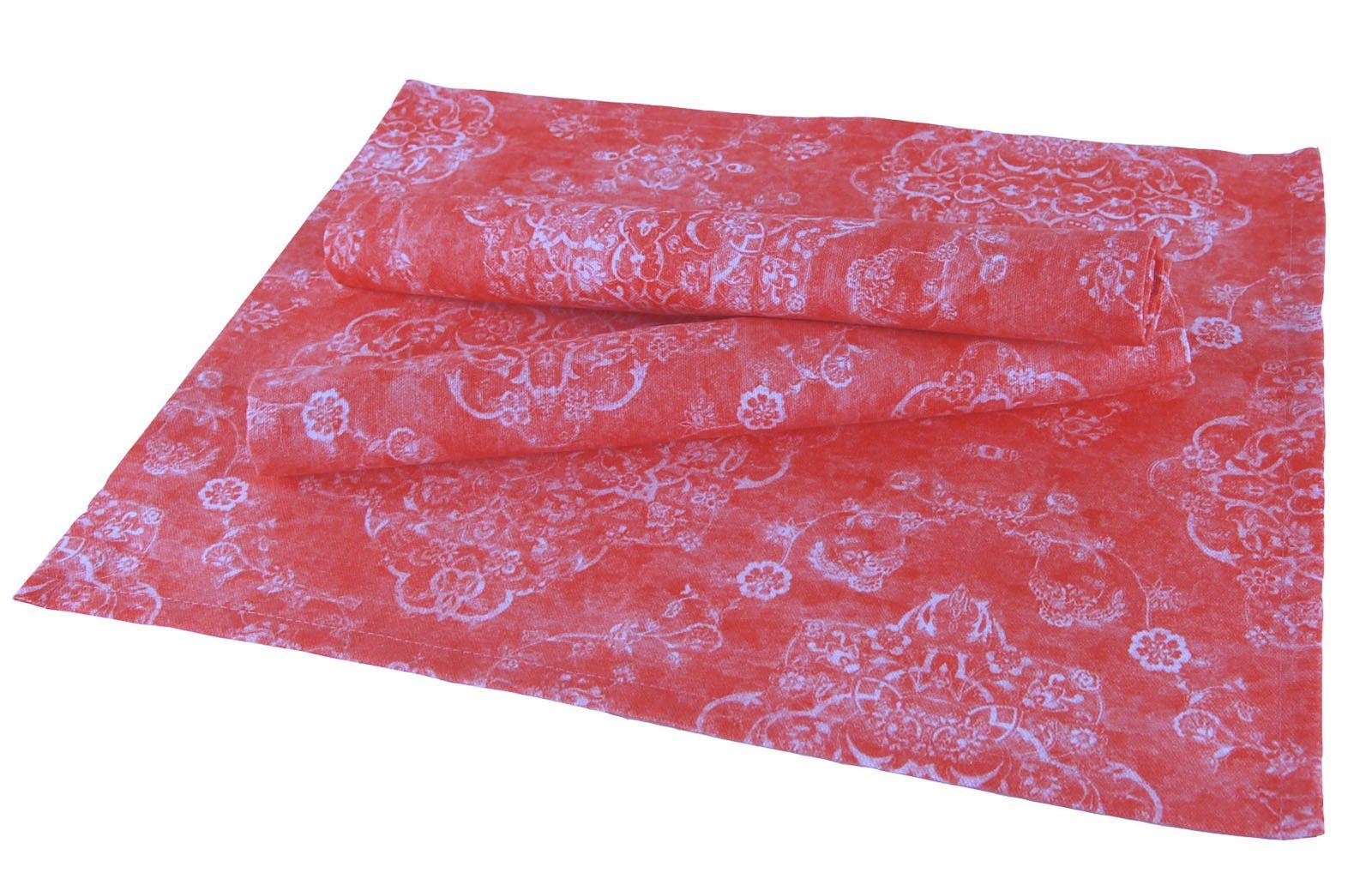Platzset, Ritual, Tischset Tischdeko Batik-Look (1 cm Stück beties, Ornamente Platzset), 35x45 ca. fiesta-coralle
