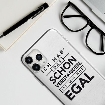 DeinDesign Handyhülle Sprüche Statement Schon verstanden, Apple iPhone 11 Pro Max Silikon Hülle Bumper Case Handy Schutzhülle