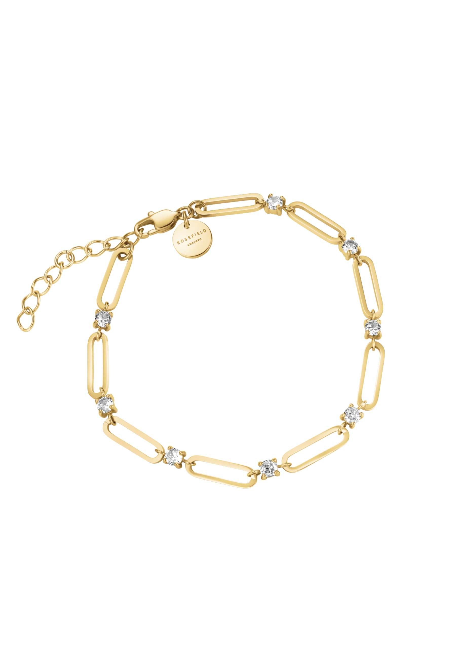 ROSEFIELD Armband ROSEFIELD Armband Runde Kristalle Goldfarben