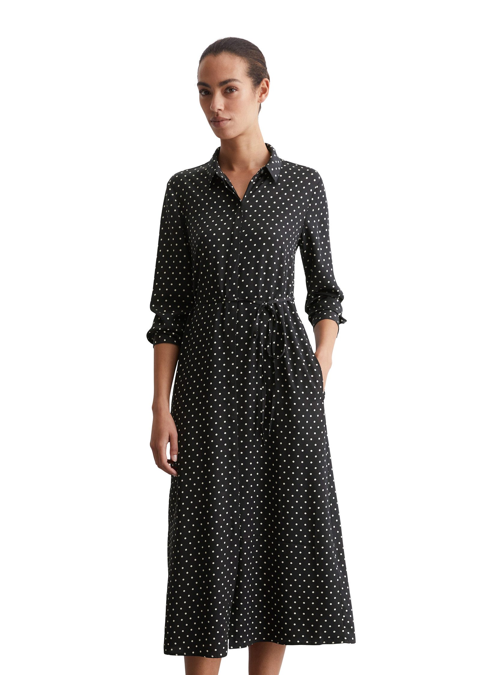 Marc O'Polo Hemdblusenkleid mit modernen Allover-Print, günstig online kaufen