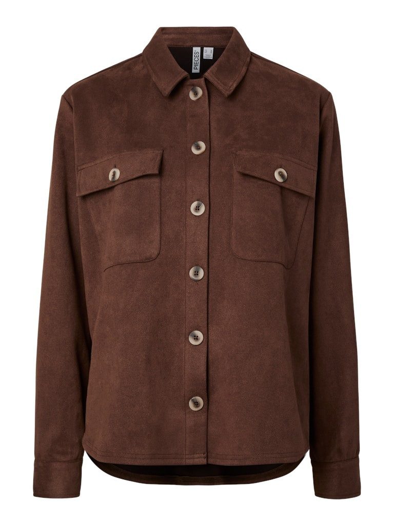 pieces Outdoorjacke PCRAKEL BRUSHED SHACKET