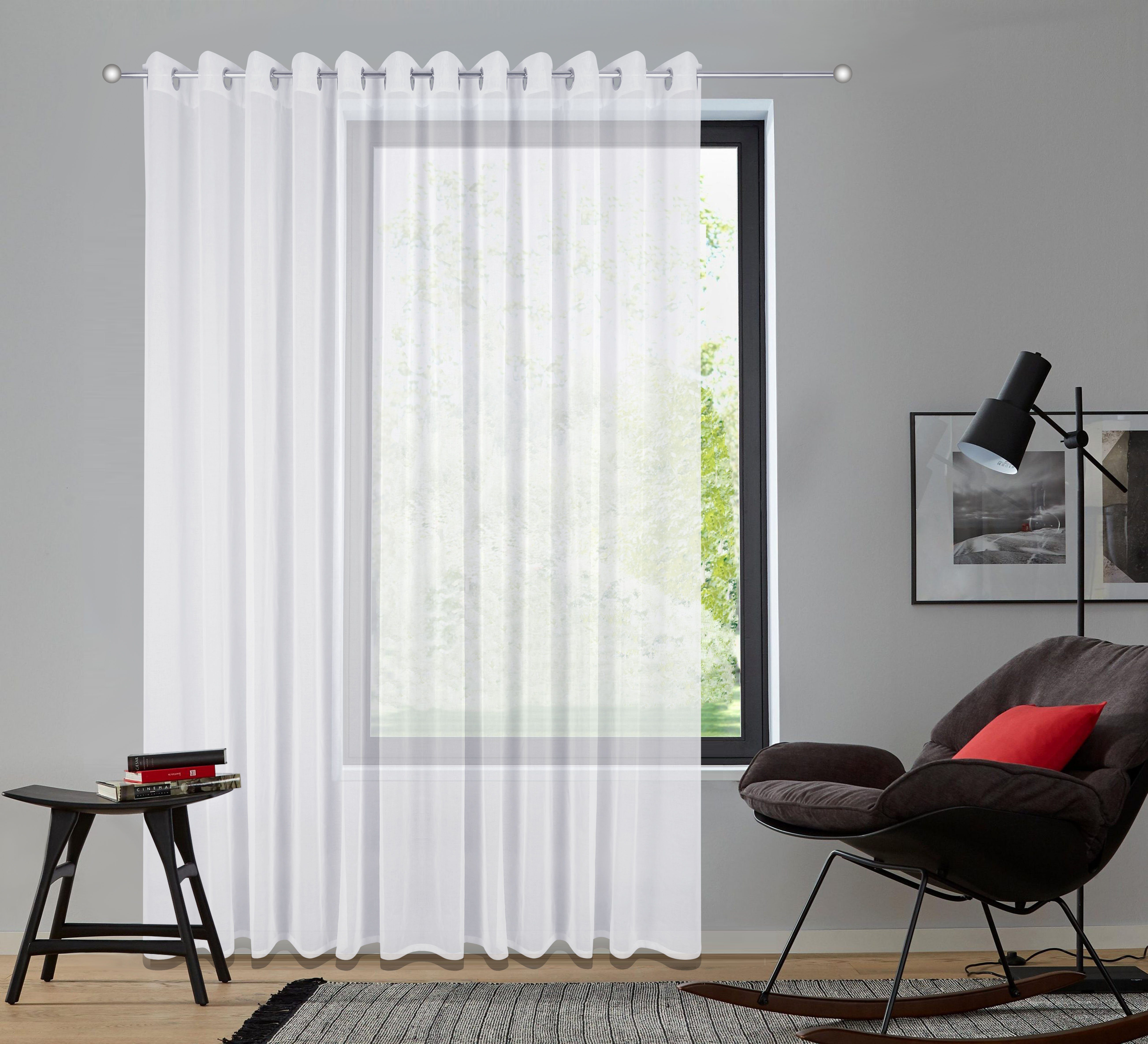 my home Gardine Dolly, Ösen (1 St), transparent, gewebt, Polyester