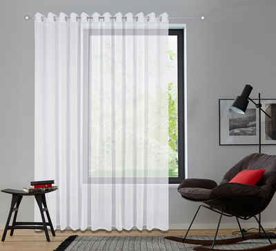 Gardine Dolly, my home, Ösen (1 St), transparent, gewebt, Polyester