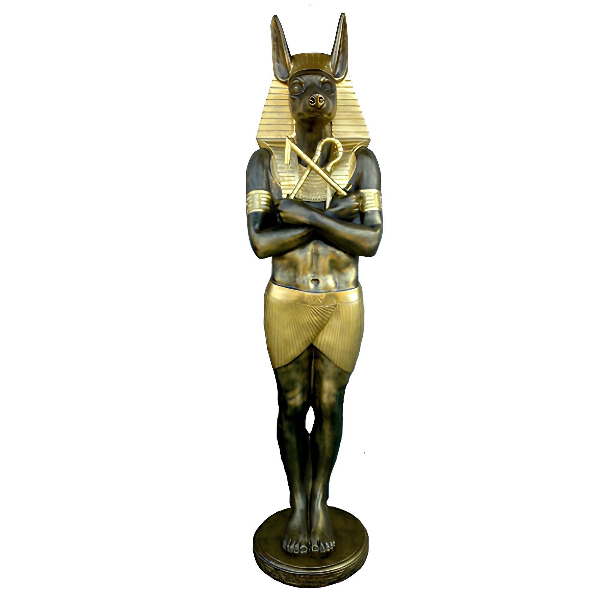 Xlmoebel Dekofigur Große Kunststofffigur des ägyptischen Gottes des Todes Anubis (Skulptur), Hergestellt in Europa