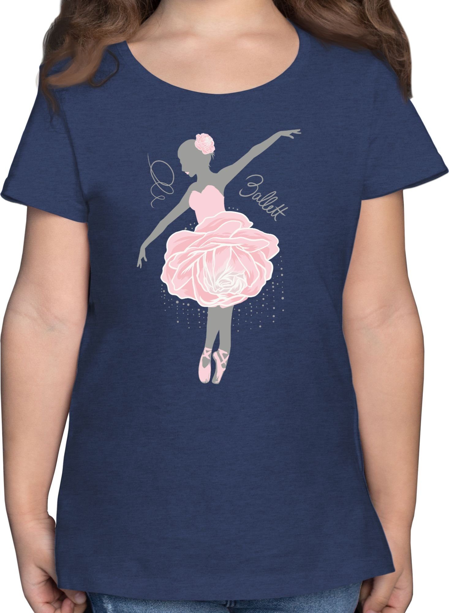 T-Shirt Ballerina - grau/rosa