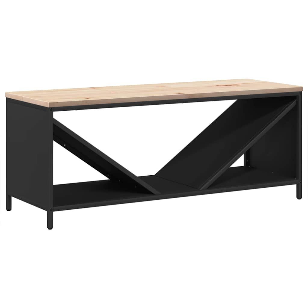 vidaXL Kaminholzregal Brennholzregal mit Holzplatte Schwarz günstig online kaufen