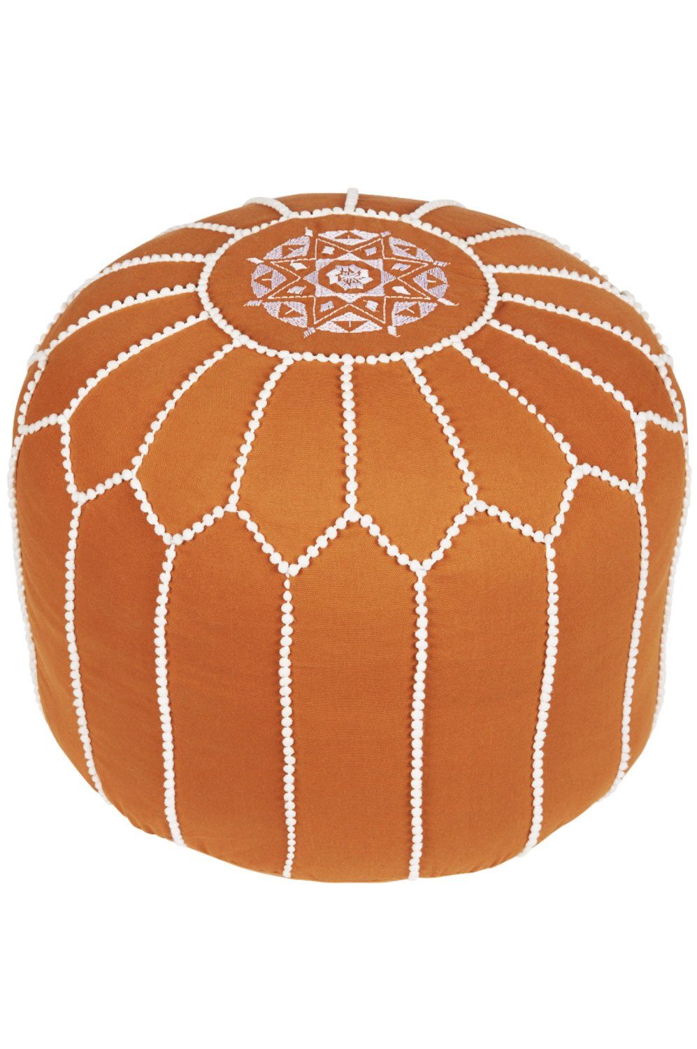 Marrakesch Orient & Mediterran Interior Pouf Orientalische Pouf Подушки Deko Outdoor Chems braun (1-St), Handarbeit