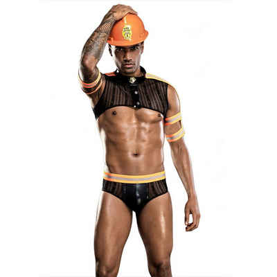 yozhiqu Teufel-Kostüm Herren Cosplay Feuerwehrmann Sexy Unterwäsche Set,Cosplay Uniform Set, Weich und bequem mit einem tollen Gefühl