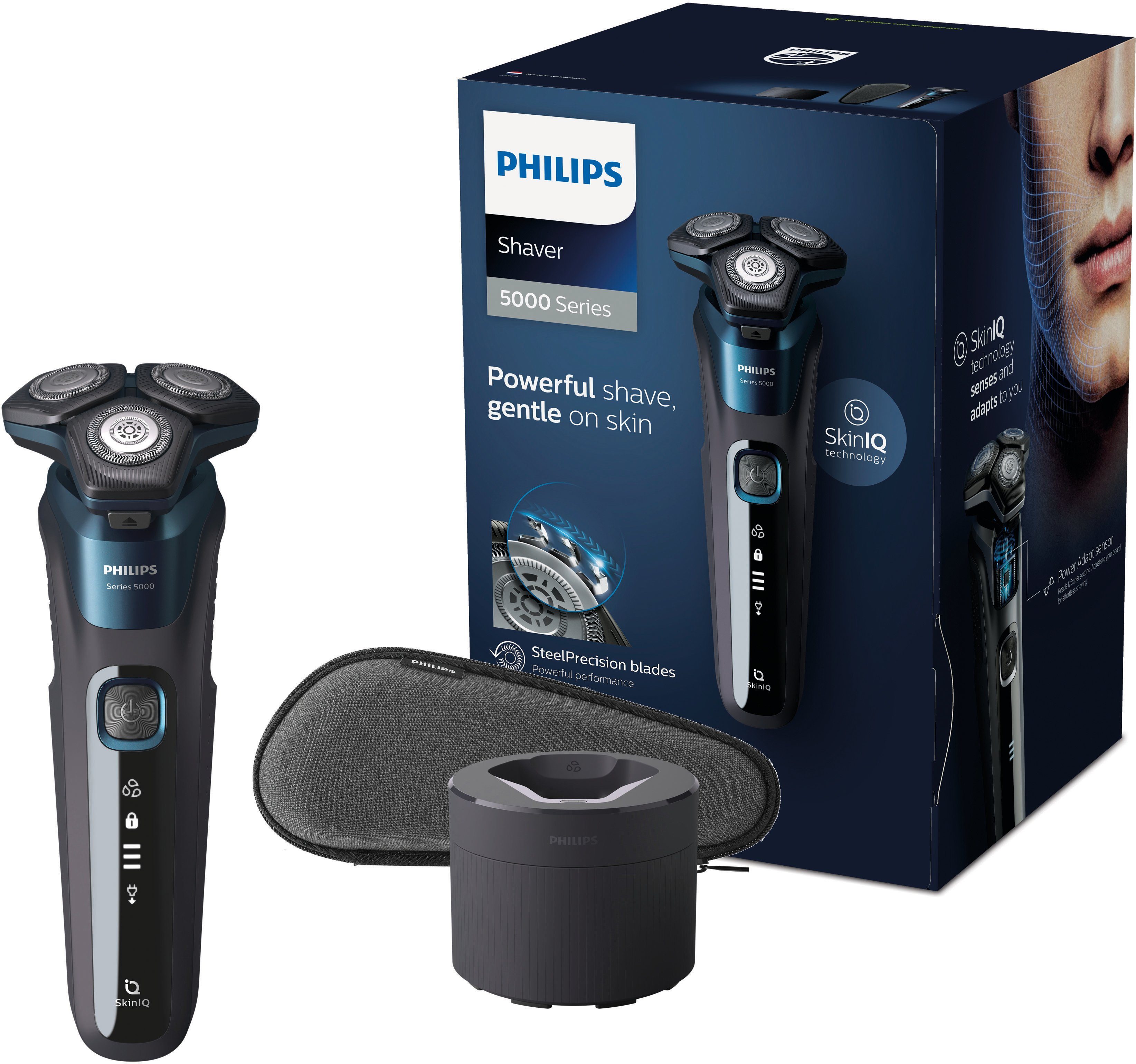 Philips Elektrorasierer Series 5000 S5579/50, Reinigungsstation,  ausklappbarer Langhaarschneider, mit SkinIQ Technologie online kaufen | OTTO