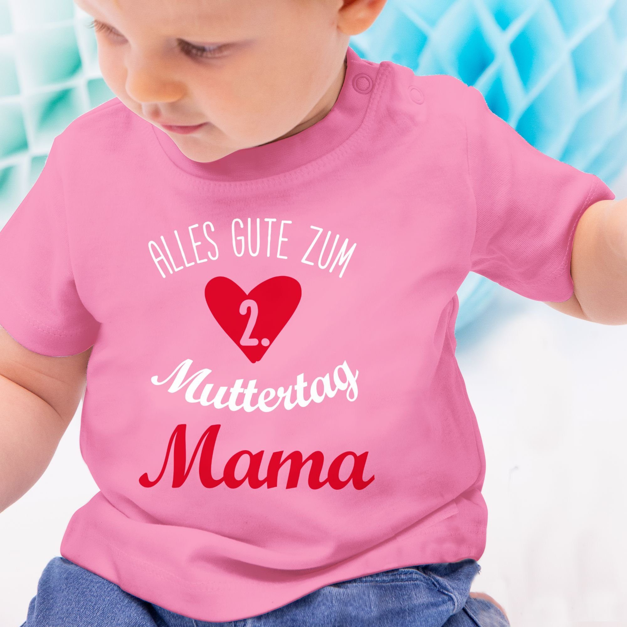 Alles Muttertagsgeschenk Shirtracer zweiten Muttertag gute Muttertag T-Shirt I Pink zum 2 2.