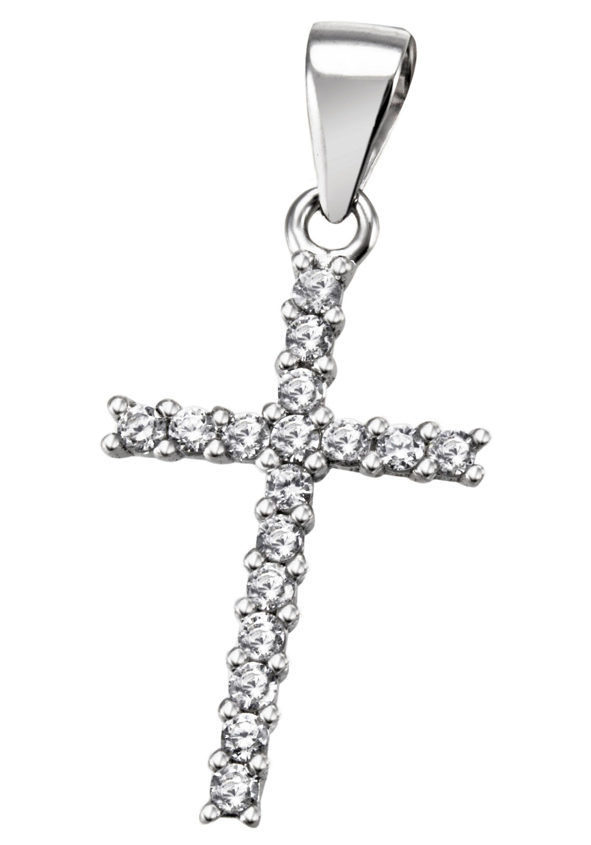 Firetti Kettenanhänger Schmuck Geschenk Silber 925 Halsschmuck Anhänger  Kreuz, zu Kleid, Shirt, Jeans, Sneaker! Anlass Geburtstag Weihnachten,  Schöner Kreuzanhänger