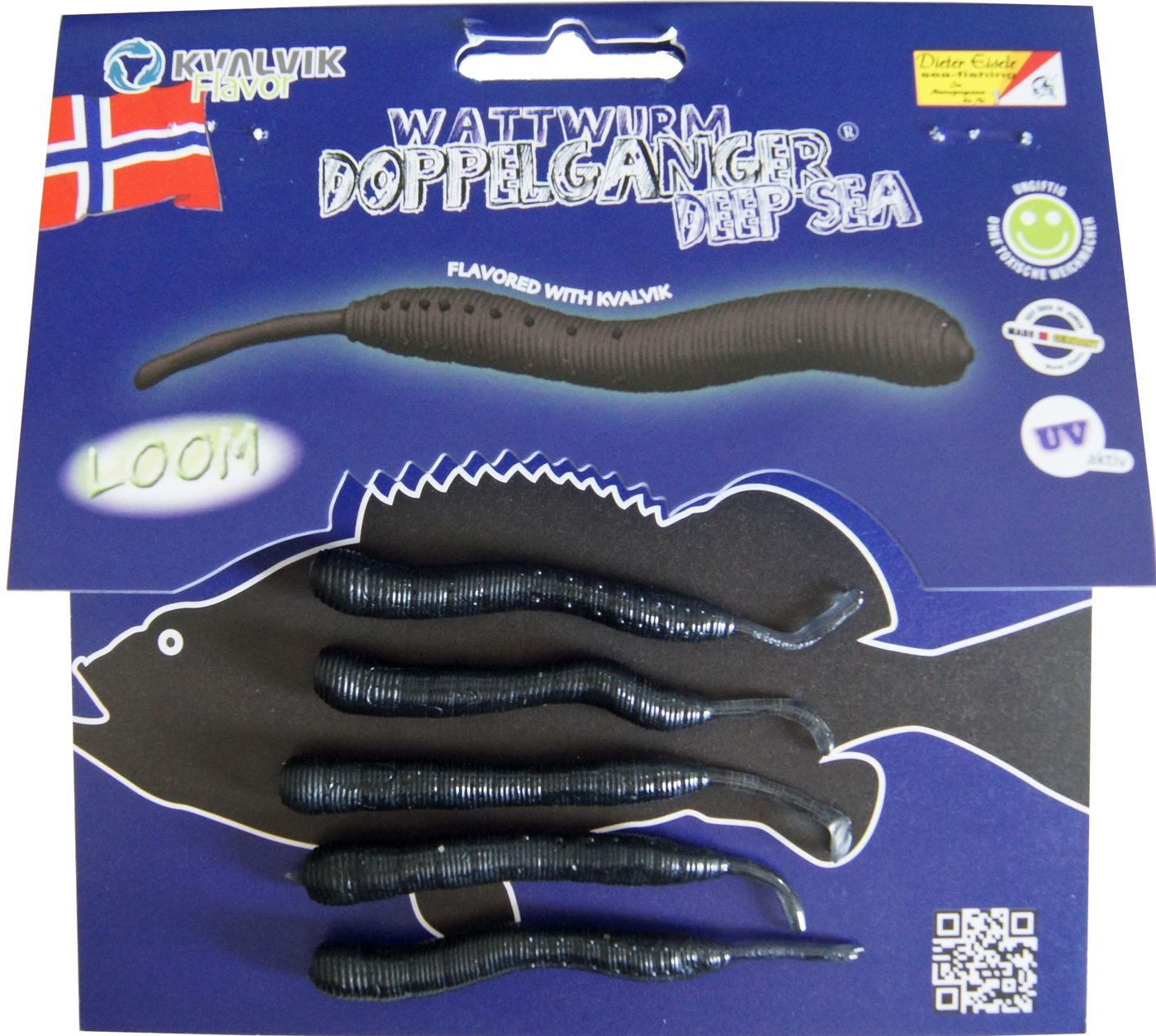 Dieter Eisele Kunstköder Dieter Eisele Wattwurm Doppelgänger Deep Sea 8cm - 5 Gummiwürmer