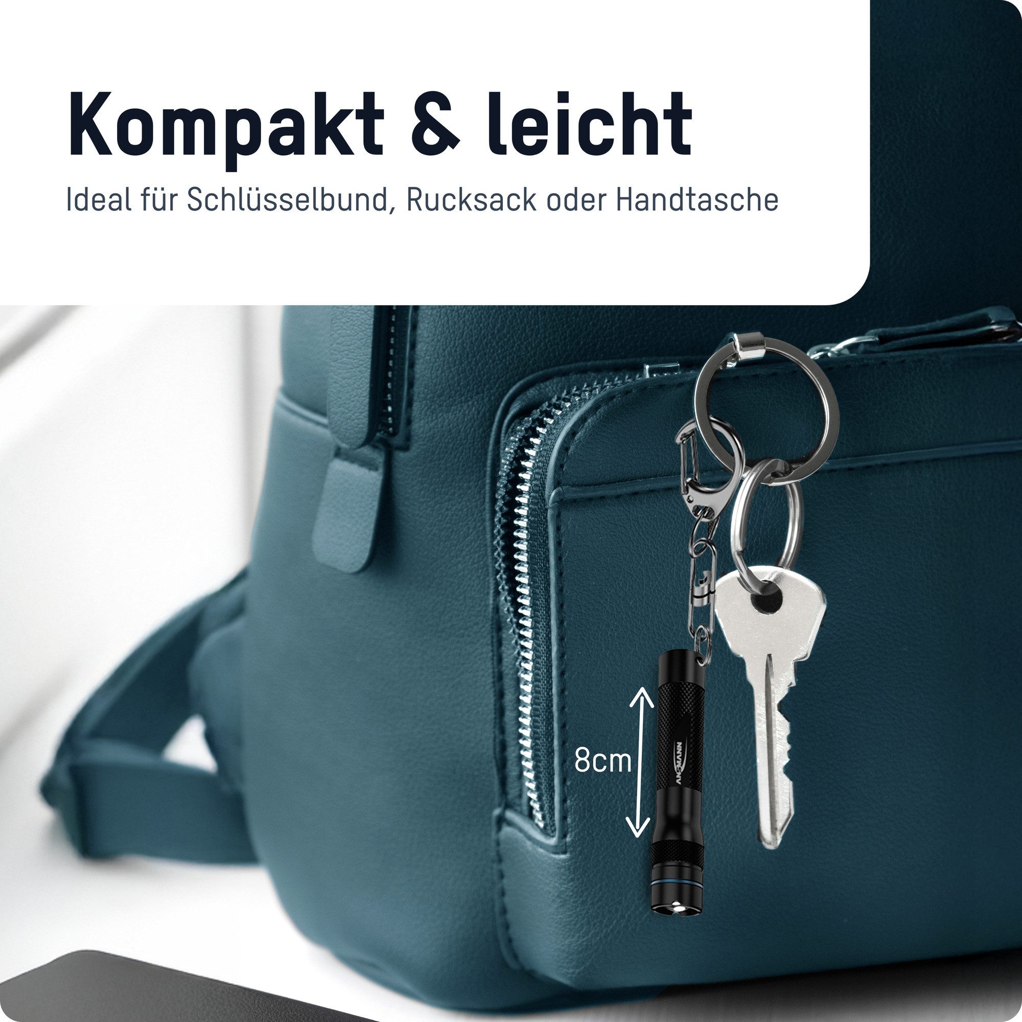 ANSMANN AG LED Taschenlampe Taschenlampe mini – superhelle LED Schlüsselbund Lampe
