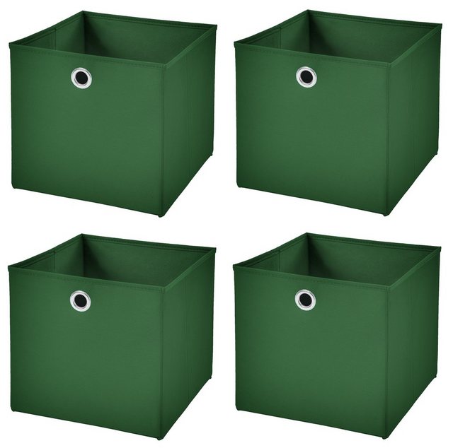 StickandShine Faltbox “4 Stück 32 x 32 x 32 cm Faltbox ohne Deckel Stoffbox Aufbewahrungsbox (4er SET 32x32x32) in verschiedenen Farben 32cm”