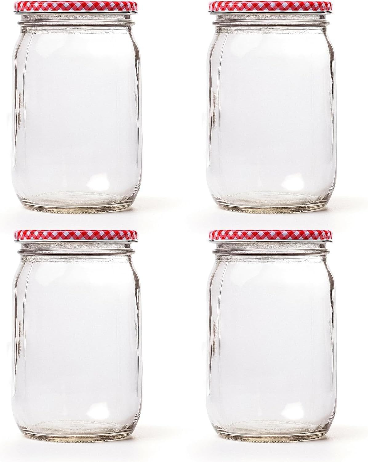 Blumixx Einmachglas mit Schraubdeckel für Erntezeit, Konservierung & schöne Aufbewahrung, (32-tlg)