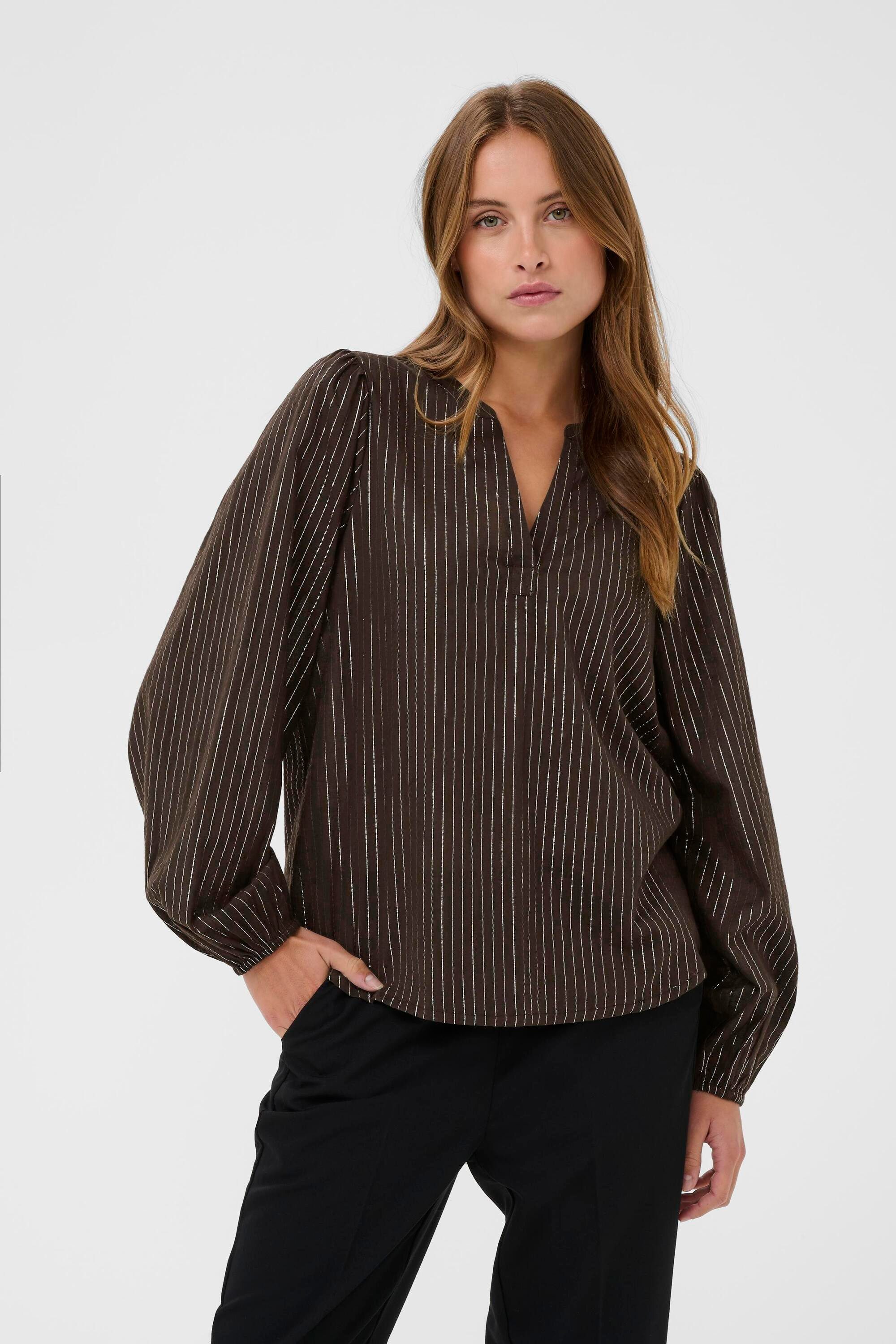 KAFFE Langarmbluse Bluse langarm KAluise
