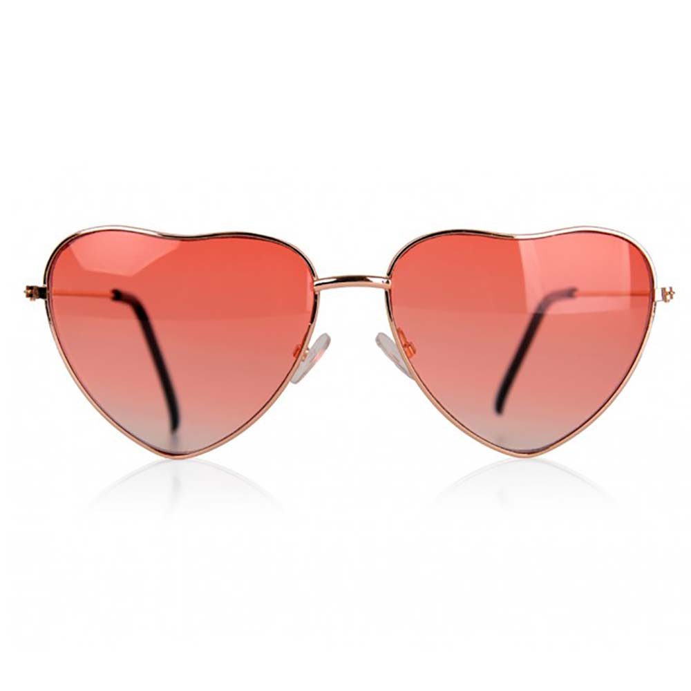 partyxplosion Kostüm Herzbrille rot