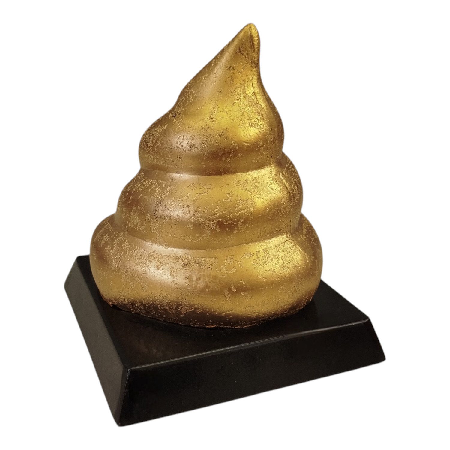 FTWdesign Dekofigur Kackhaufen Trophäe in gold - Scheißhaufen Pokal