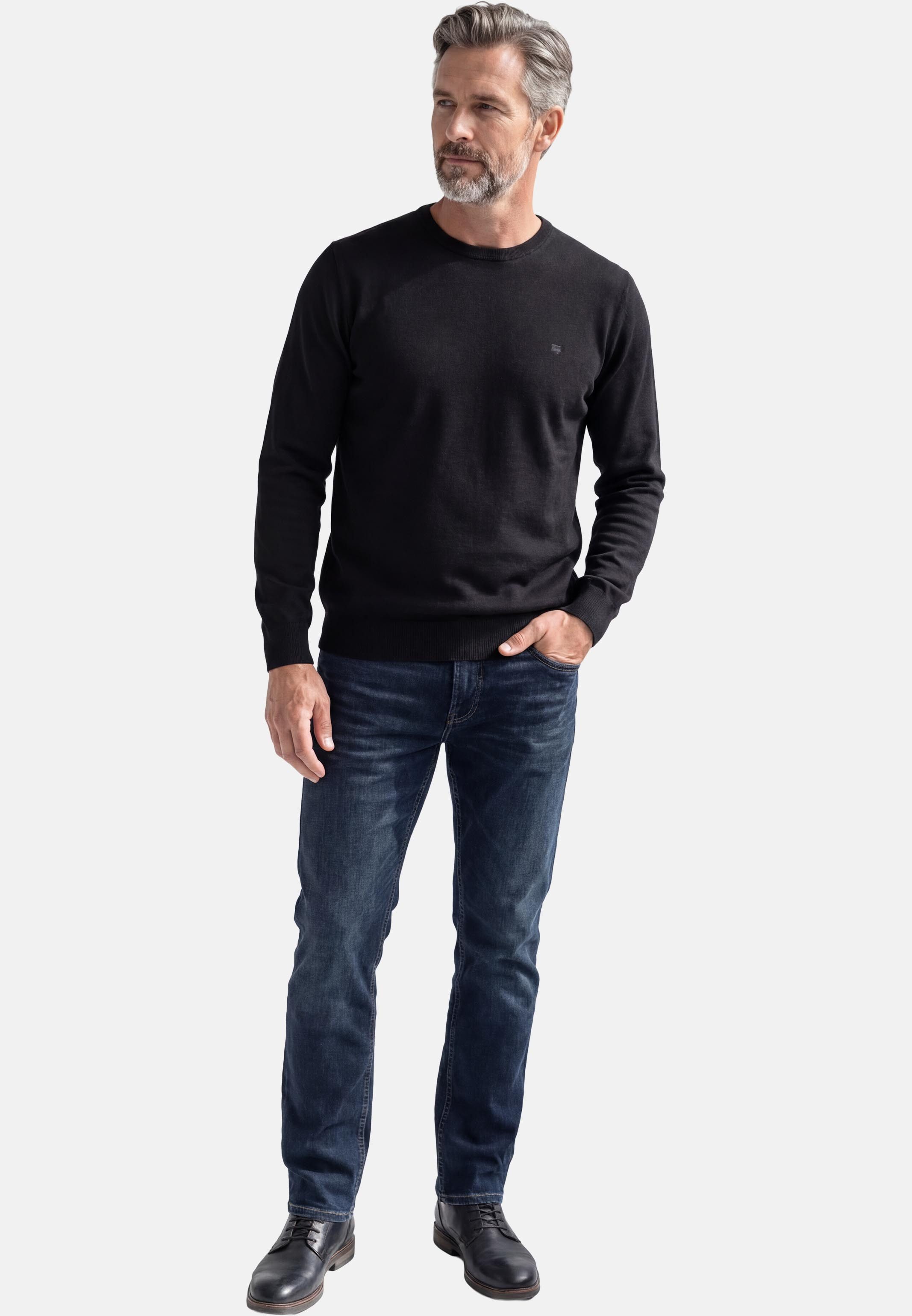 Redmond Rundhalspullover Basic (1-tlg) Pullover - Baumwolle - Atmungsaktiv - Weicher Feinstrick