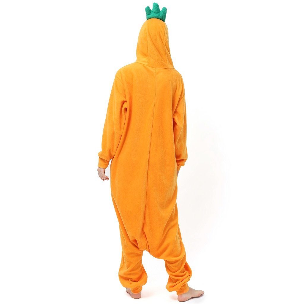 Katara Partyanzug Bauernhoftiere Jumpsuit Kostüm für Erwachsene S-XL, Karneval - Kostüm, Kigurumi - Karotte orange L (165-175cm)