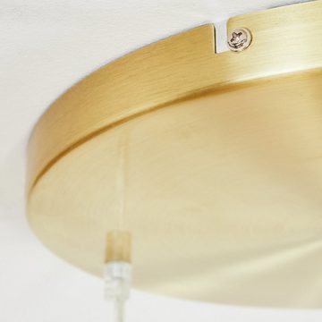 hofstein Hängeleuchte »Arola« 3-flammige Deckenlampe aus Metall in Gold, ohne Leuchtmittel, Moderner Look Pendellampe mit Glasschirm in Gold. 1xE27