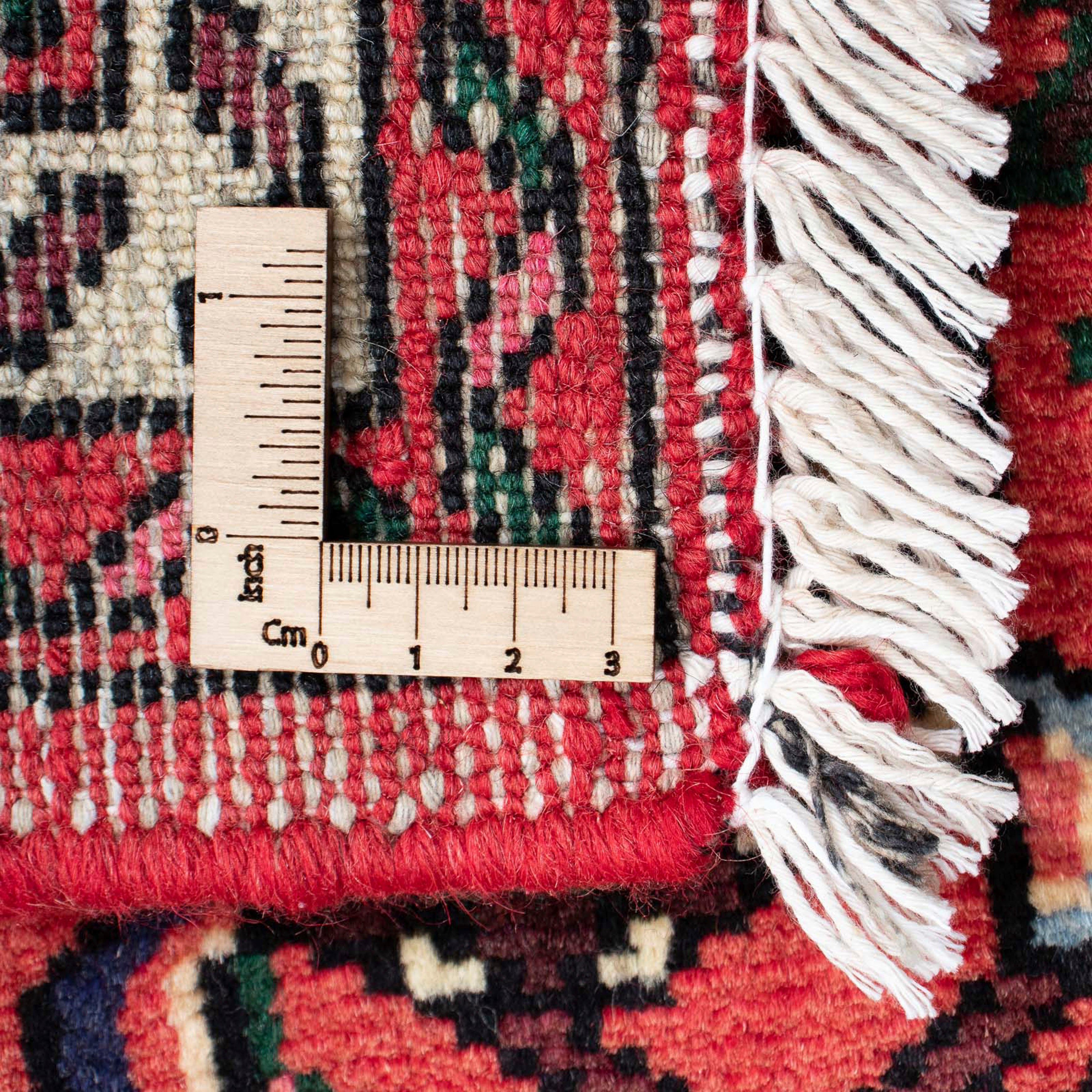 Orientteppich Perser morgenland, 198 Wohnzimmer, x Einzelstück Handgeknüpft, rechteckig, - 10 Höhe: - Nomadic 75 - cm mit Zertifikat mm, dunkelrot